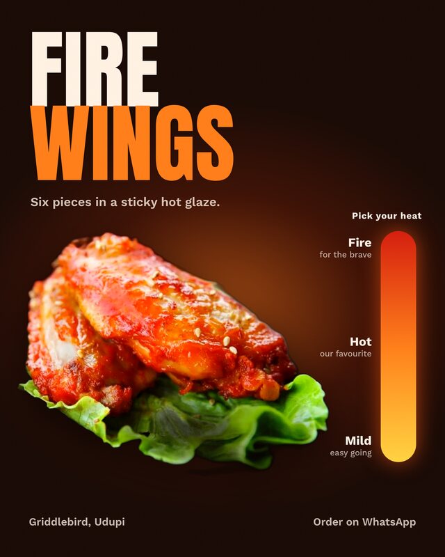 Griddlebird poster: Fire wings