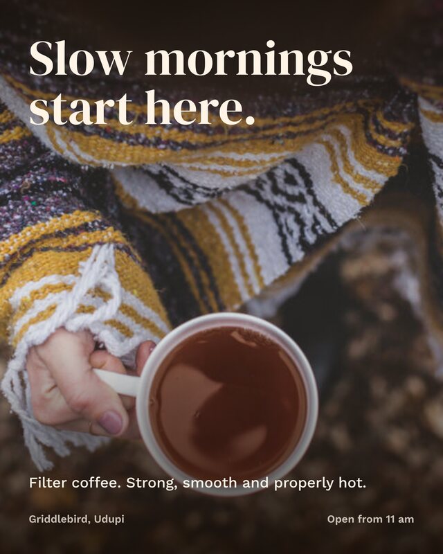 Griddlebird poster: Slow mornings start here