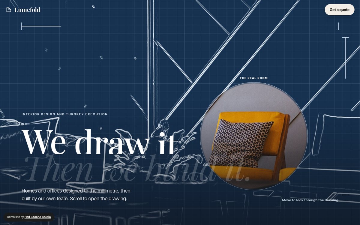 Lumefold interior studio website