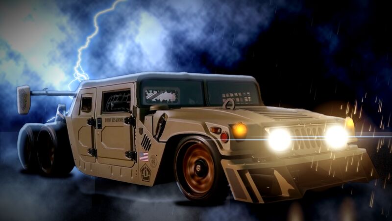 Thumbnail: six wheel truck in a storm